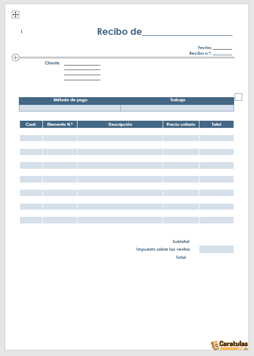 Plantilla de recibo de pago con logo en Word PDF Descargar Gratis 7 Plantilla de recibo de pago con logo en Word PDF Descargar Gratis
